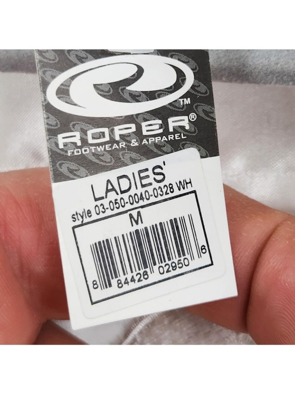 Roper Shirt Womens Medium White Western Snap Front Embroidered Long Sleeve NEW - Picture 9 of 13